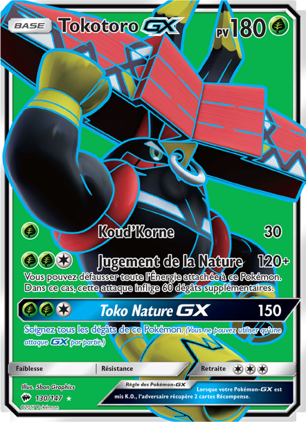Tokotoro GX 130 — Burning Shadows (French Pokémon TCG card)
