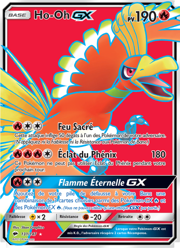 Ho-Oh GX 131 — Burning Shadows (French Pokémon TCG card)