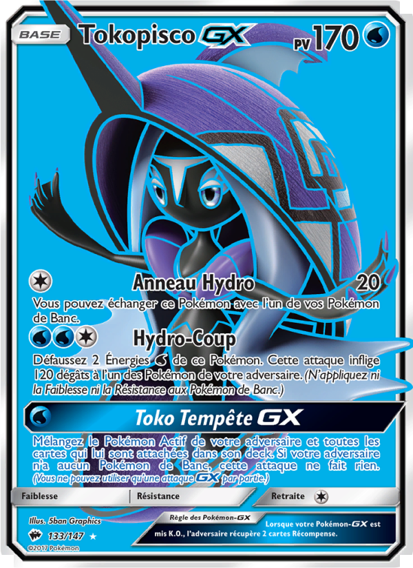 Tokopisco GX 133 — Burning Shadows (French Pokémon TCG card)