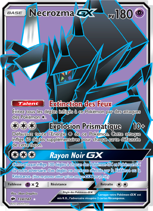 Necrozma GX 134 — Burning Shadows (French Pokémon TCG card)