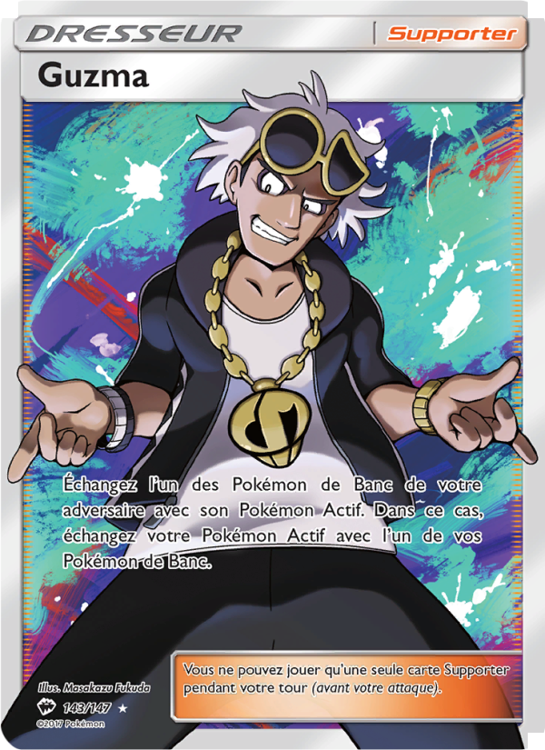 Guzma 143 — Burning Shadows (French Pokémon TCG card)