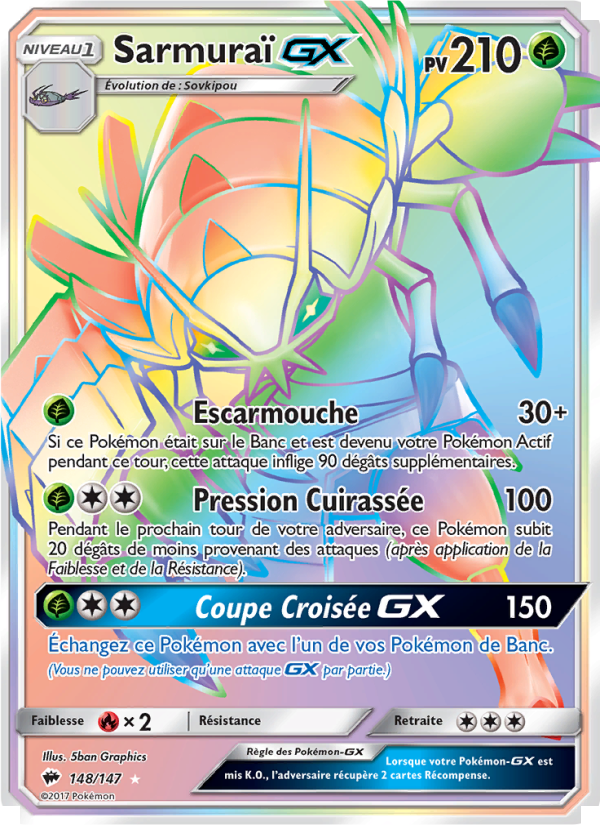Sarmuraï GX 148 — Burning Shadows (French Pokémon TCG card)