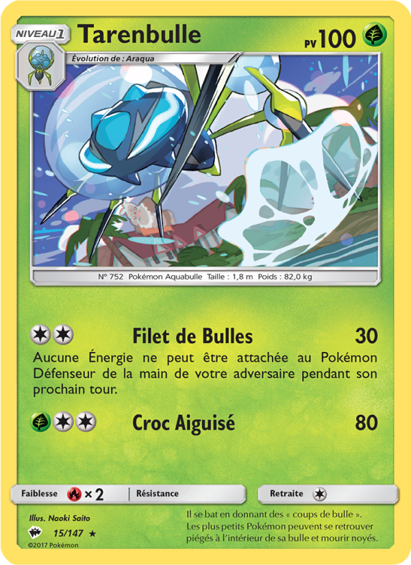 Tarenbulle 15 — Burning Shadows (French Pokémon TCG card)
