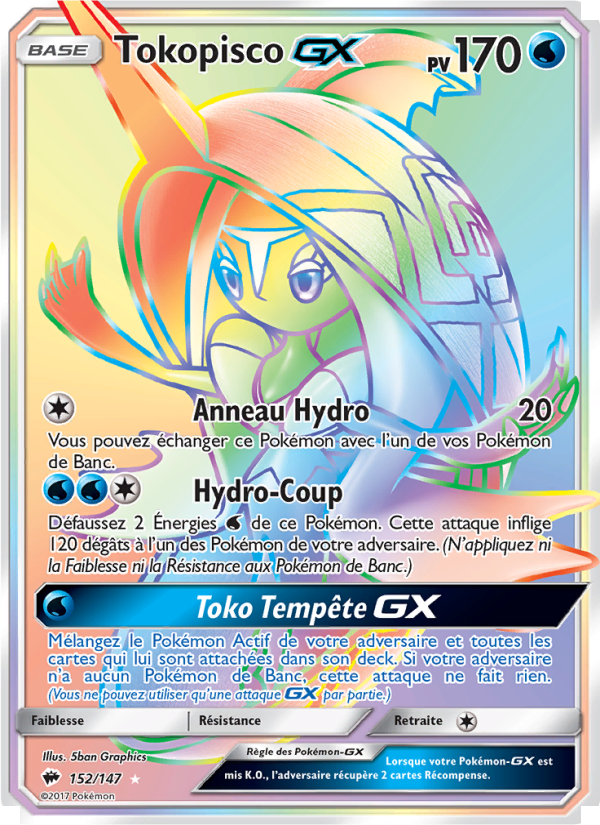 Tokopisco GX 152 — Burning Shadows (French Pokémon TCG card)