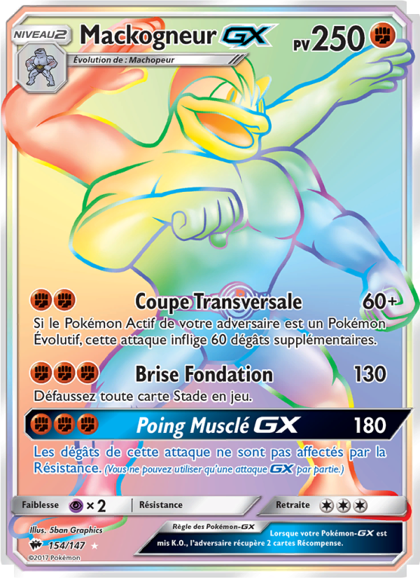 Mackogneur GX 154 — Burning Shadows (French Pokémon TCG card)