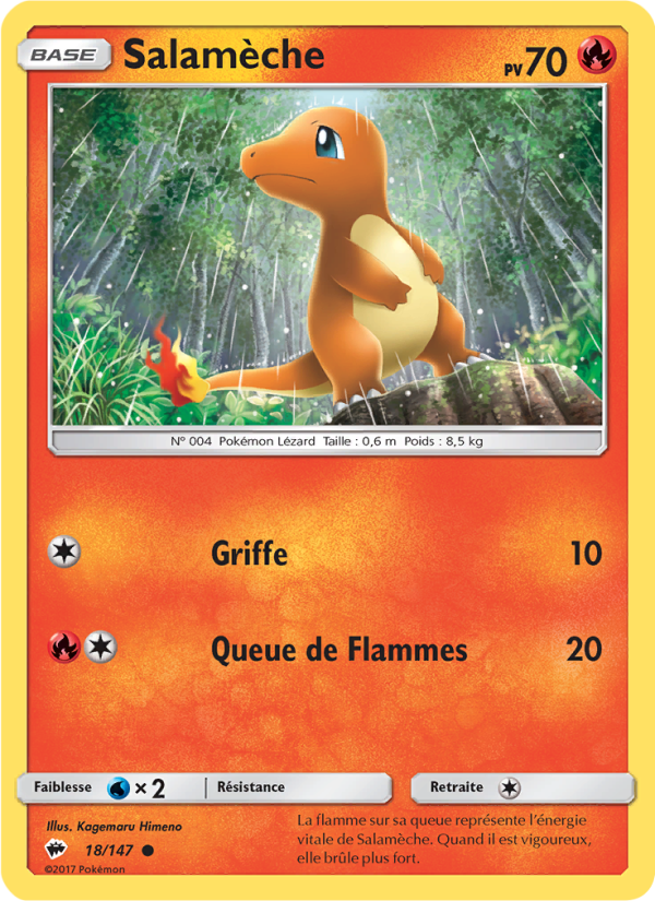 Salamèche 18 — Burning Shadows (French Pokémon TCG card)