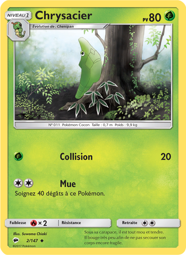 Chrysacier 2 — Burning Shadows (French Pokémon TCG card)