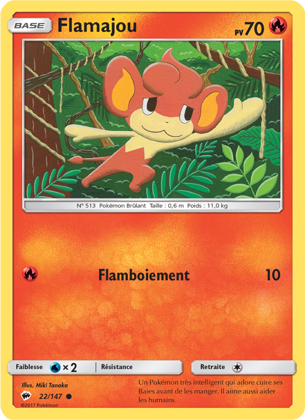 Flamajou 22 — Burning Shadows (French Pokémon TCG card)