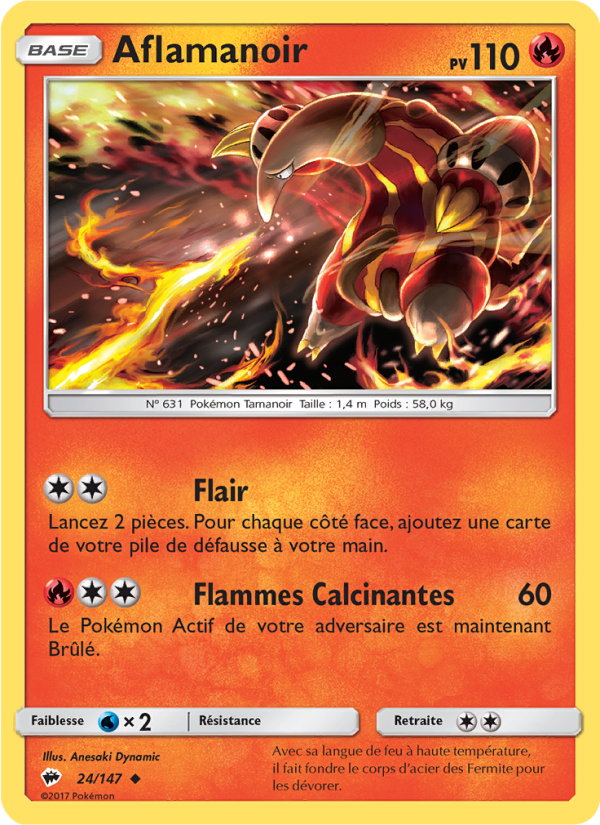 Aflamanoir 24 — Burning Shadows (French Pokémon TCG card)