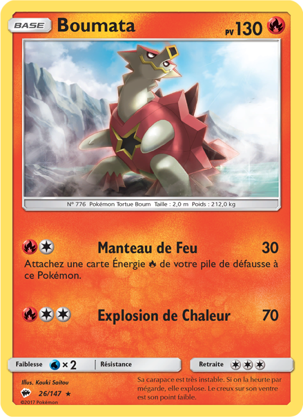 Boumata 26 — Burning Shadows (French Pokémon TCG card)
