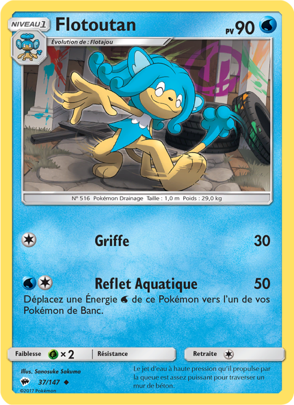Flotoutan 37 — Burning Shadows (French Pokémon TCG card)