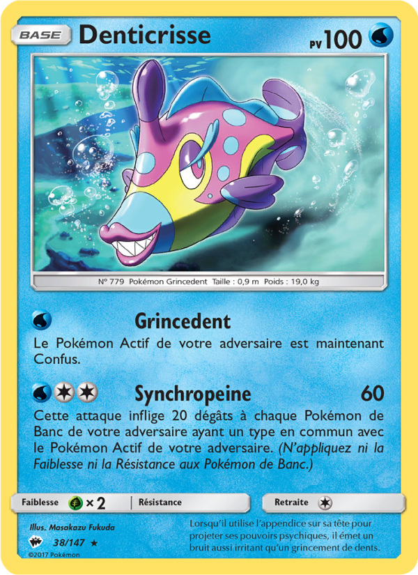 Denticrisse 38 — Burning Shadows (French Pokémon TCG card)