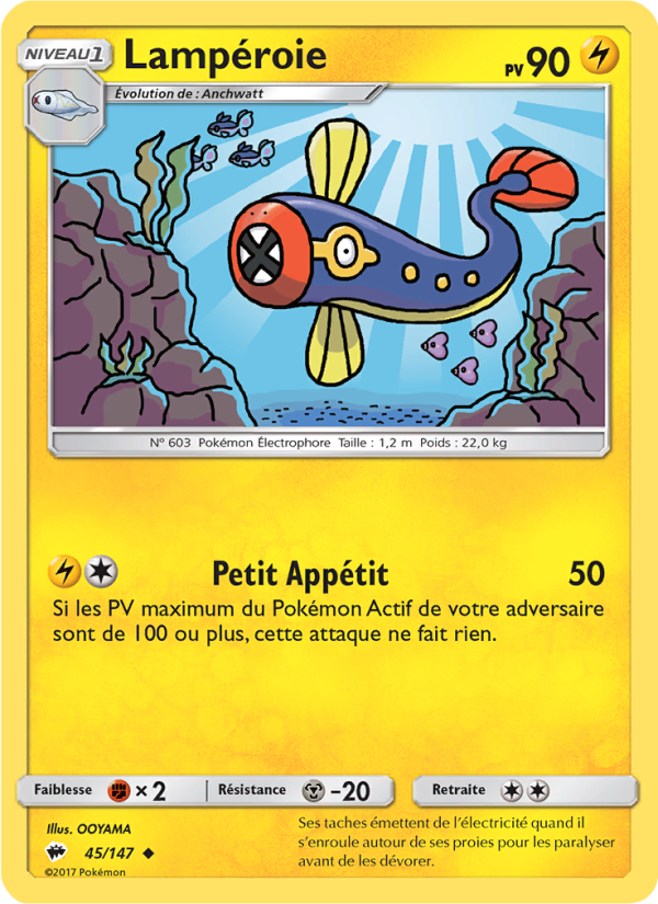Lampéroie 45 — Burning Shadows (French Pokémon TCG card)