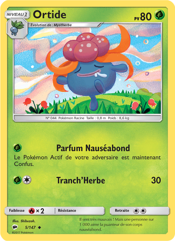 Ortide 5 — Burning Shadows (French Pokémon TCG card)