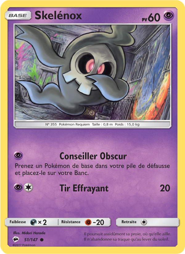 Skelénox 51 — Burning Shadows (French Pokémon TCG card)