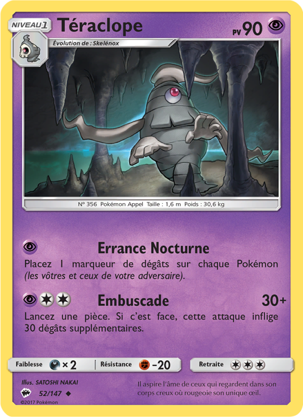 Téraclope 52 — Burning Shadows (French Pokémon TCG card)