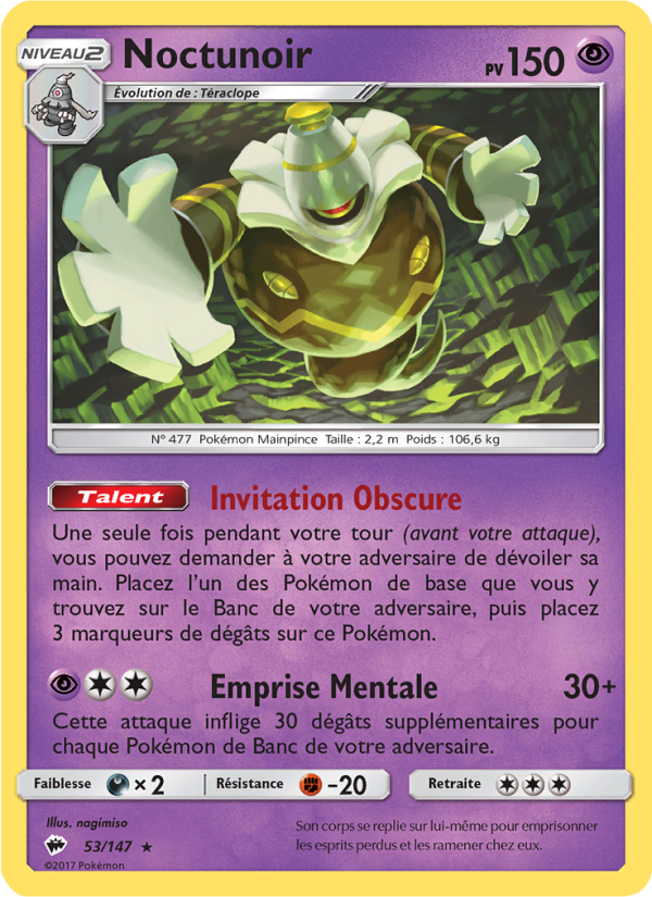 Noctunoir 53 — Burning Shadows (French Pokémon TCG card)