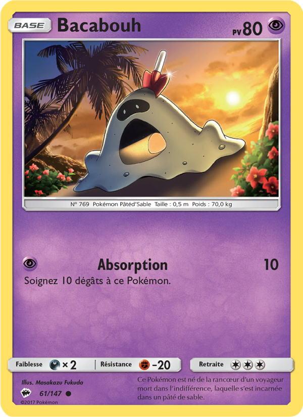 Bacabouh 61 — Burning Shadows (French Pokémon TCG card)
