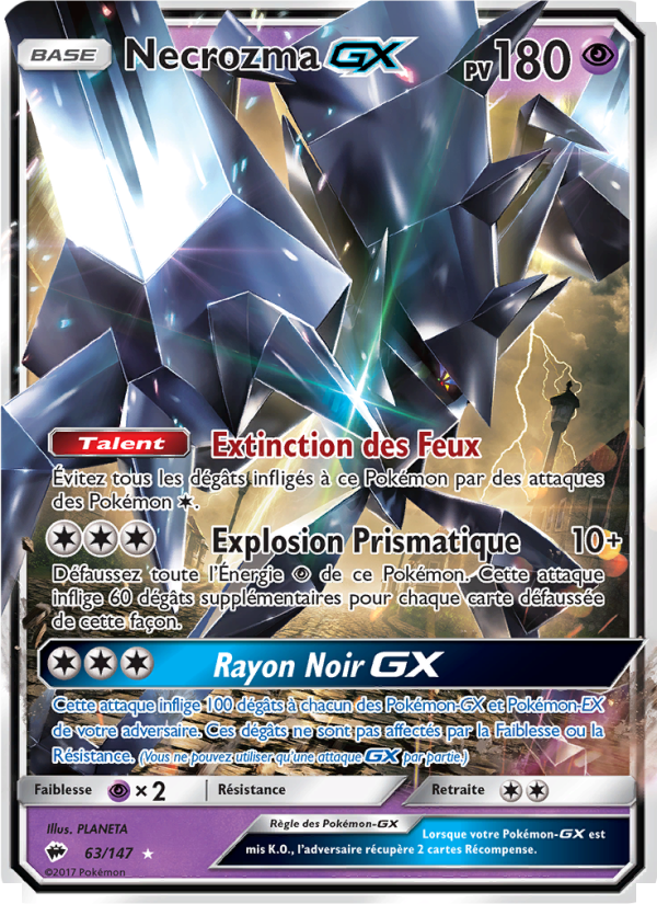 Necrozma GX 63 — Burning Shadows (French Pokémon TCG card)