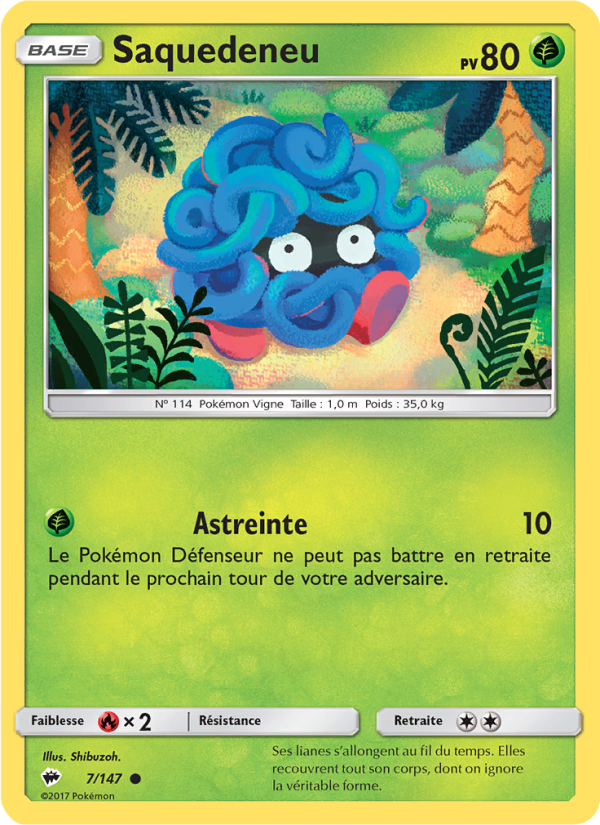 Saquedeneu 7 — Burning Shadows (French Pokémon TCG card)