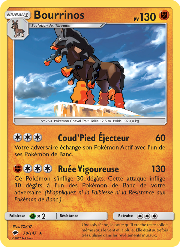 Bourrinos 78 — Burning Shadows (French Pokémon TCG card)