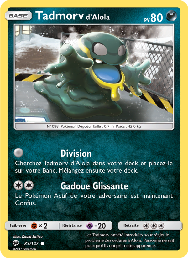 Tadmorv d’Alola 83 — Burning Shadows (French Pokémon TCG card)
