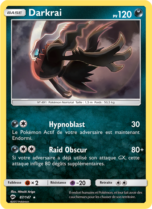 Darkrai 87 — Burning Shadows (French Pokémon TCG card)