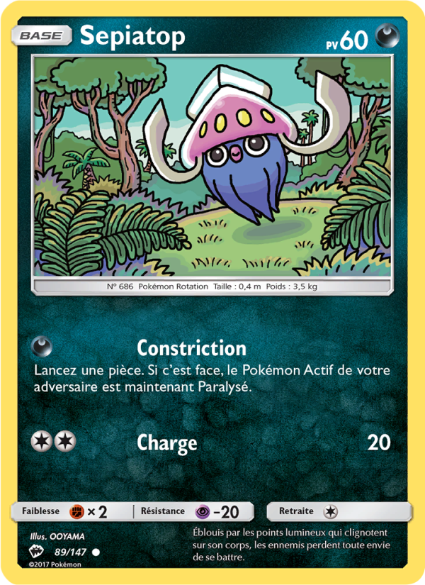 Sepiatop 89 — Burning Shadows (French Pokémon TCG card)