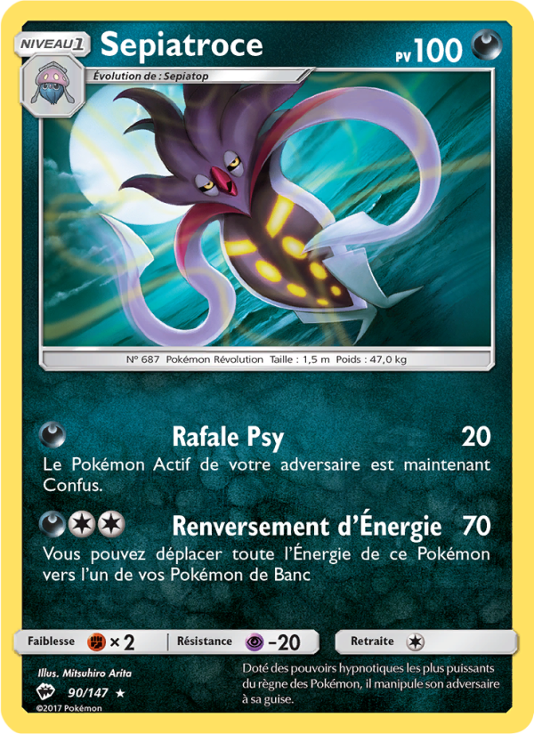 Sepiatroce 90 — Burning Shadows (French Pokémon TCG card)