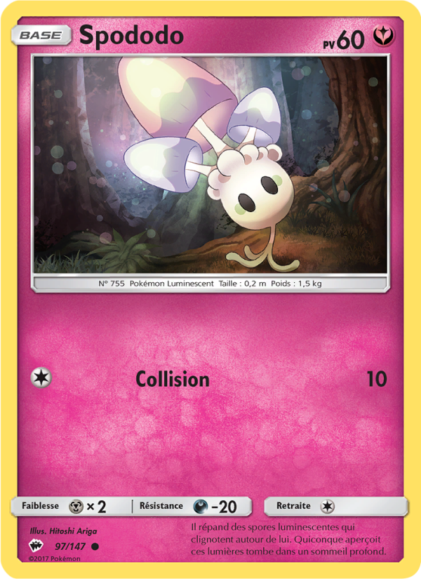 Spododo 97 — Burning Shadows (French Pokémon TCG card)