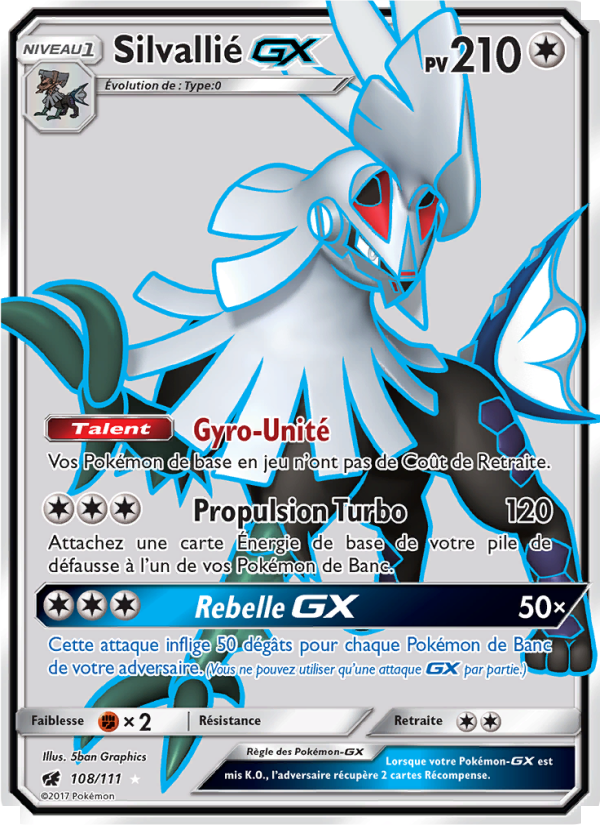 Silvallié GX 108 — Crimson Invasion (French Pokémon TCG card)