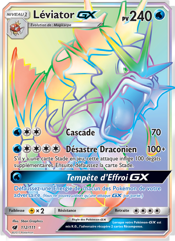 Léviator GX 112 — Crimson Invasion (French Pokémon TCG card)