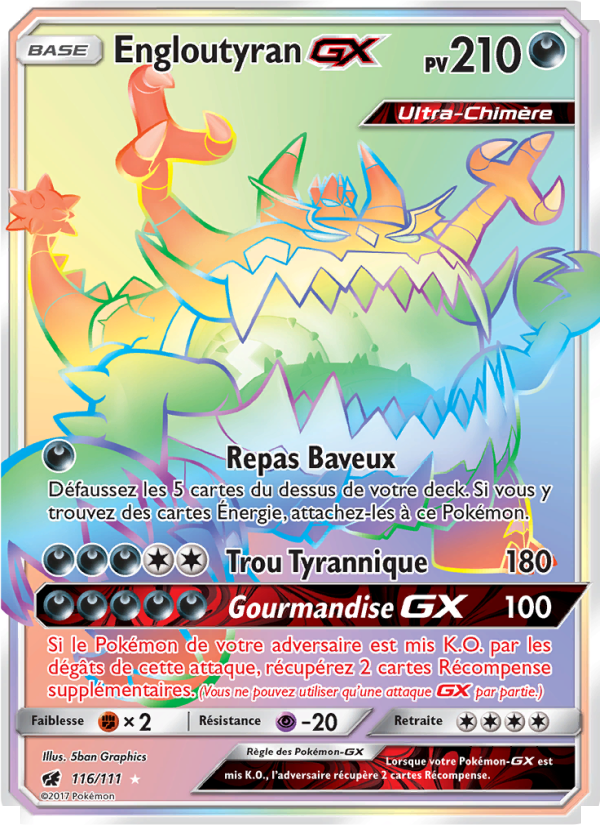 Engloutyran GX 116 — Crimson Invasion (French Pokémon TCG card)
