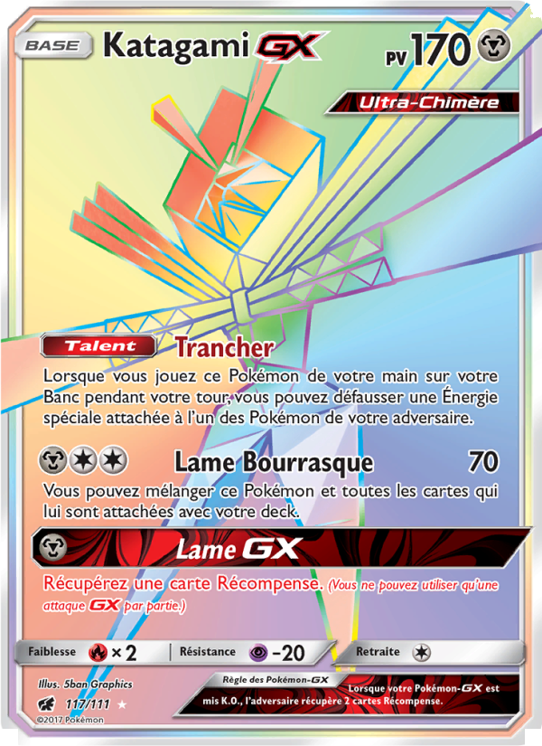 Katagami GX 117 — Crimson Invasion (French Pokémon TCG card)