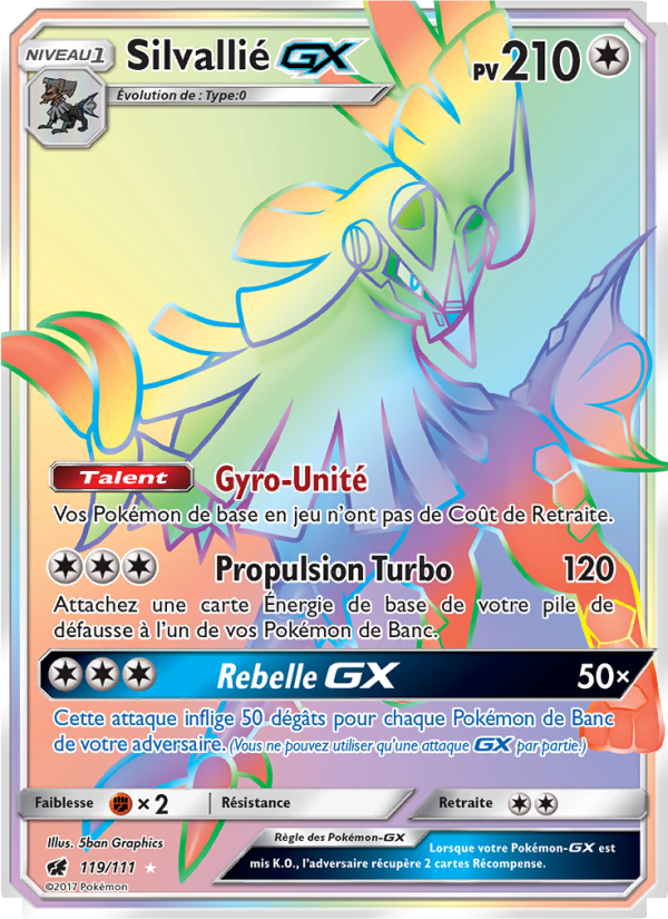 Silvallié GX 119 — Crimson Invasion (French Pokémon TCG card)