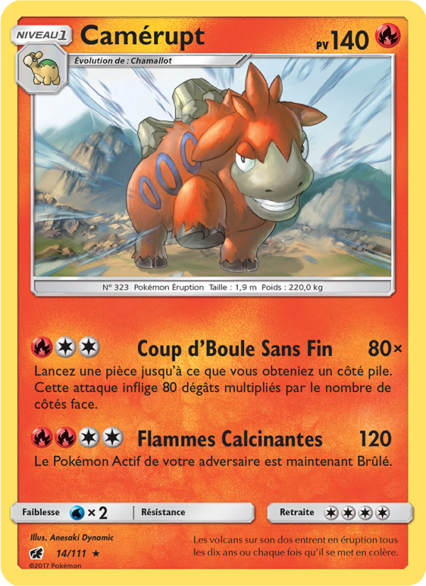 Camérupt 14 — Crimson Invasion (French Pokémon TCG card)