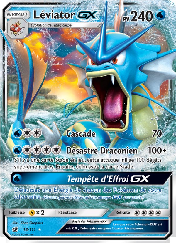 Léviator GX 18 — Crimson Invasion (French Pokémon TCG card)
