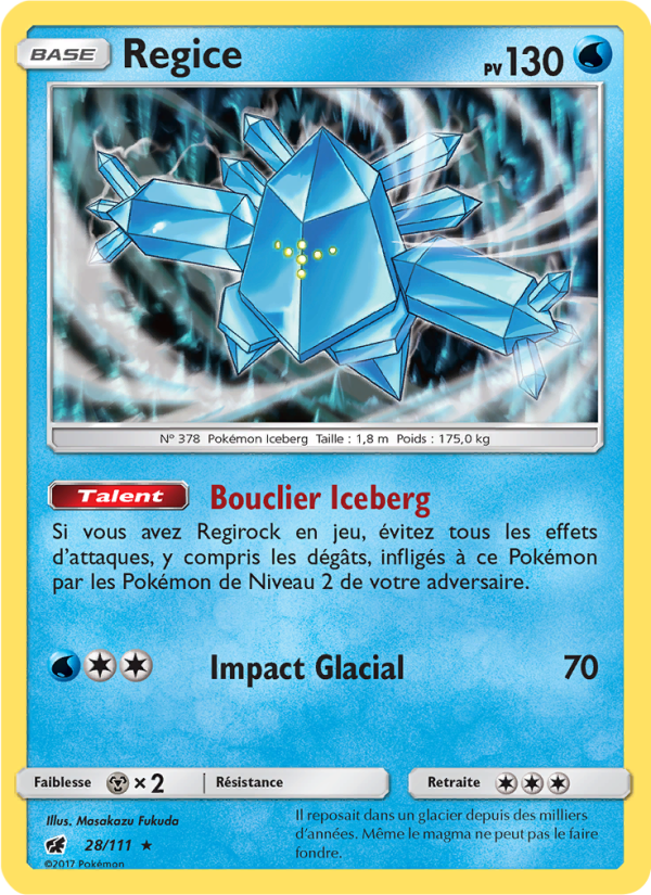 Regice 28 — Crimson Invasion (French Pokémon TCG card)