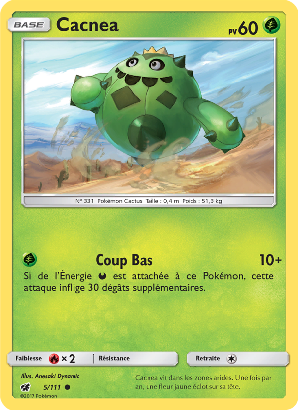Cacnea 5 — Crimson Invasion (French Pokémon TCG card)
