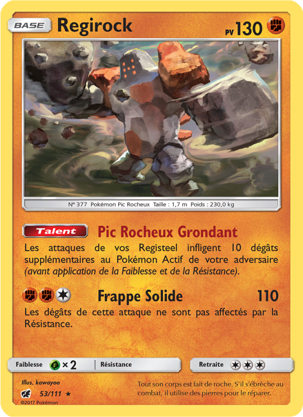 Regirock 53 — Crimson Invasion (French Pokémon TCG card)