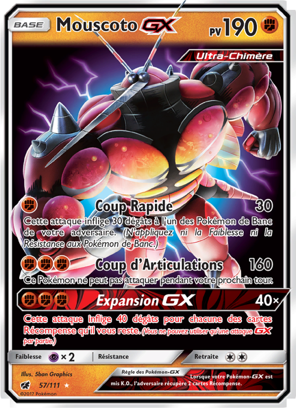 Mouscoto GX 57 — Crimson Invasion (French Pokémon TCG card)