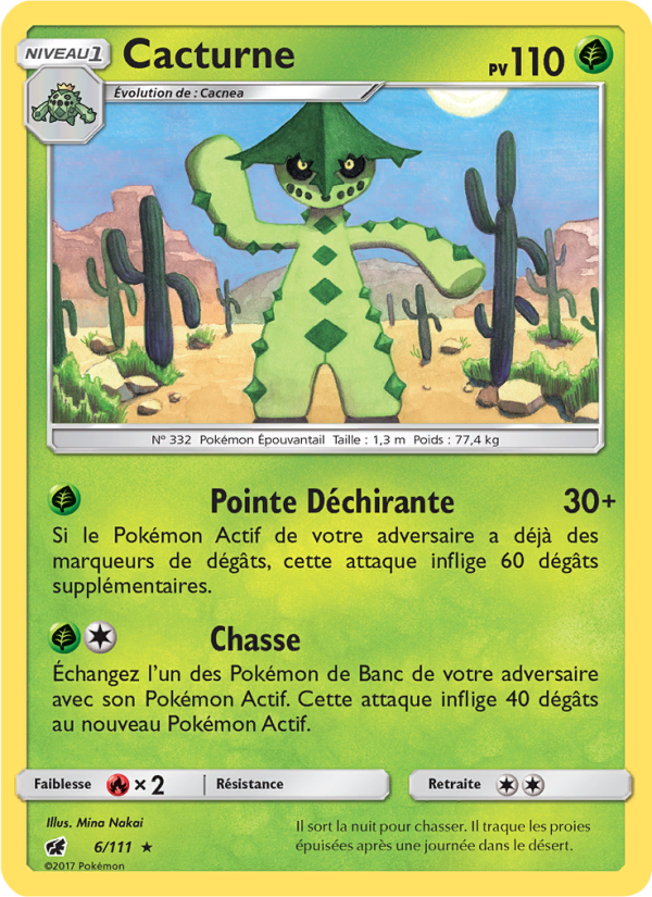 Cacturne 6 — Crimson Invasion (French Pokémon TCG card)