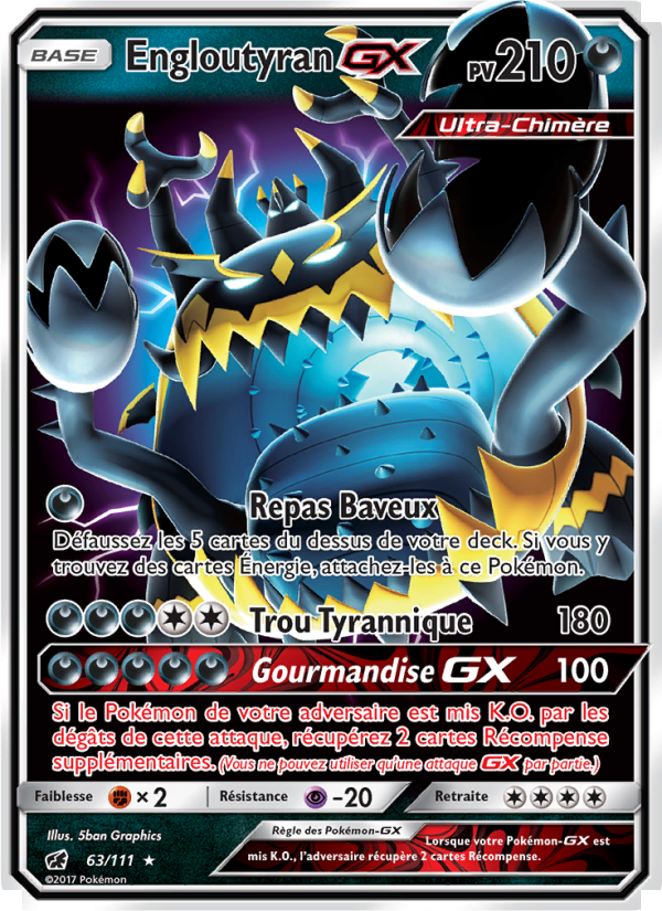 Engloutyran GX 63 — Crimson Invasion (French Pokémon TCG card)