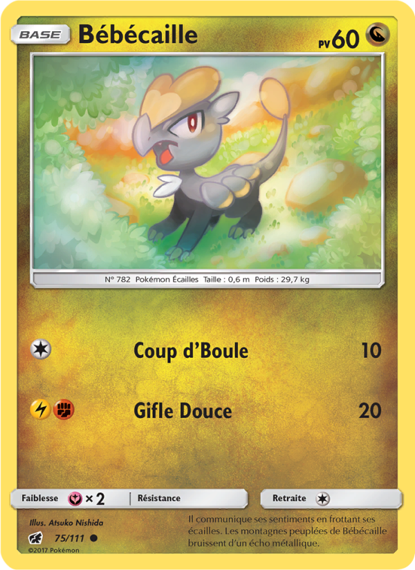 Bébécaille 75 — Crimson Invasion (French Pokémon TCG card)