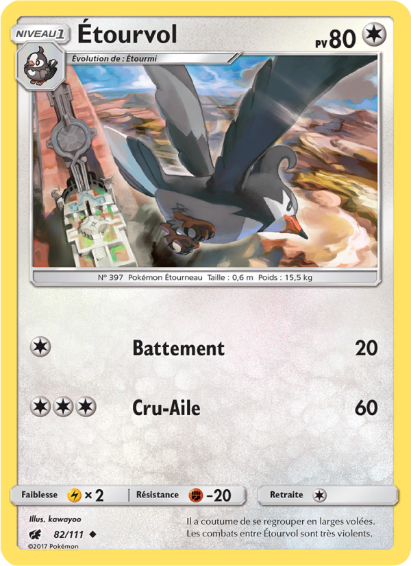 Étourvol 82 — Crimson Invasion (French Pokémon TCG card)