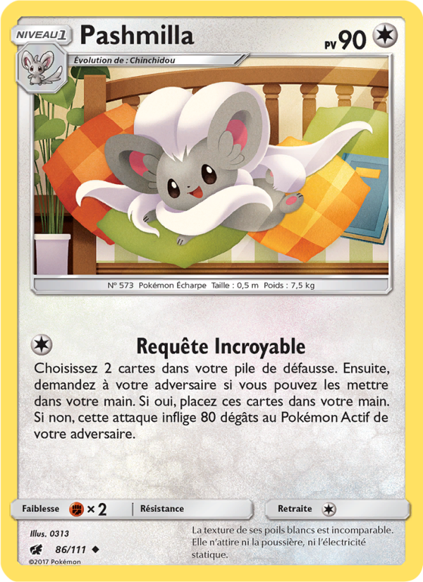 Pashmilla 86 — Crimson Invasion (French Pokémon TCG card)