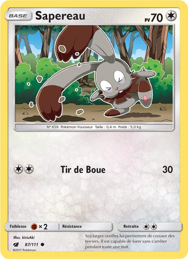 Sapereau 87 — Crimson Invasion (French Pokémon TCG card)
