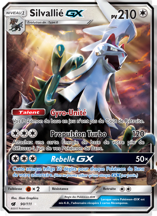 Silvallié GX 90 — Crimson Invasion (French Pokémon TCG card)