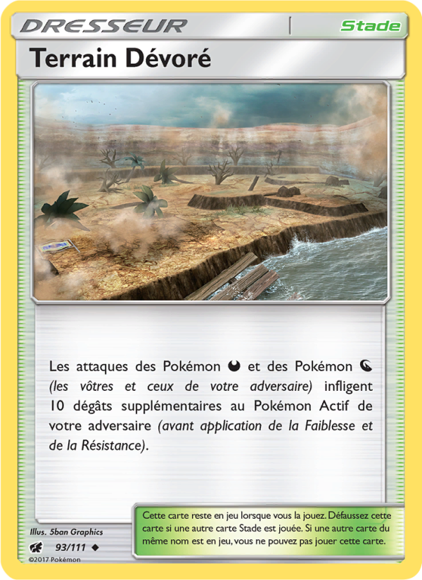 Terrain Dévoré 93 — Crimson Invasion (French Pokémon TCG card)