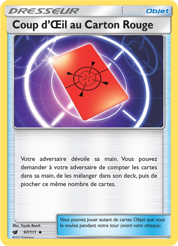 Coup d’Œil au Carton Rouge 97 — Crimson Invasion (French Pokémon TCG card)